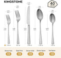 Linea 40 Piece Flatware Set, Service for 8 - WK6611-MT-40P