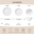 Textured 64 Piece Dinnerware Set, Service for 8 - WK11301-24P+40P