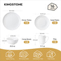 Celestia 16 Piece Dinnerware Set, Service for 4 - KS1110-16W-cup