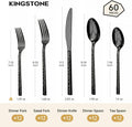 Traccia 60 Piece Flatware Set, Service for 12 - KS6614-BL60