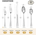 Linea 40 Piece Flatware Set, Service for 8 - WK6611-SL-40P