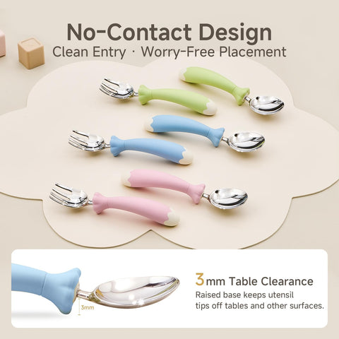 2 Pcs Toddler Utensils with Case