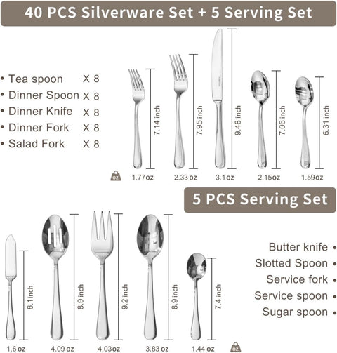 Atelier Droplet Stainless Steel Flatware Set