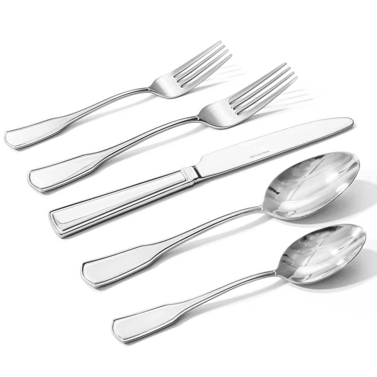 KINGSTONE Silverware Set, 18/10 Stainless Steel Flatware Set, Tableware Cutlery Set, Utensil Sets for Home Restaurant, Mirror Finish, Dishwasher Safe