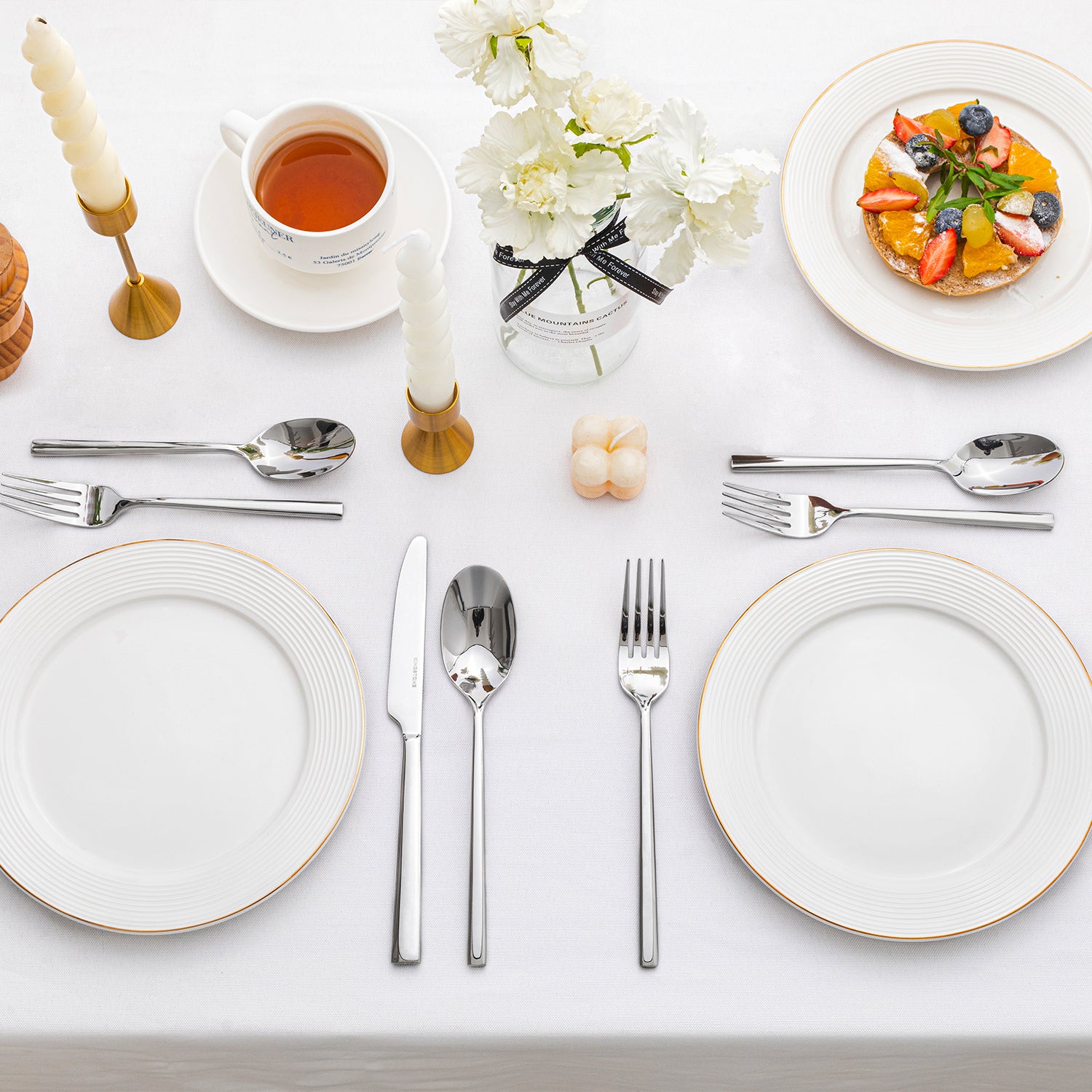 KINGSTONE Silverware Set, 20-Piece Forged Novelty Flatware Cutlery Utensil Set Premium Stainless Steel, Service for 4, for Kitchen, Home, Wedding, Party, Mirror Polished and Dishwasher Safe