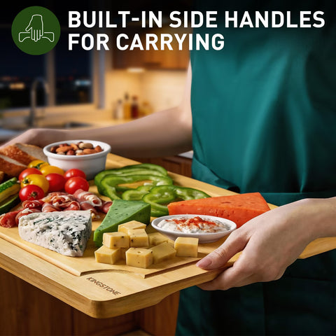 3 Piece Bamboo Cutting Board Set