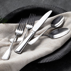 KINGSTONE Silverware Set, 18/10 Stainless Steel Flatware Set, Tableware Cutlery Set, Utensil Sets for Home Restaurant, Mirror Finish, Dishwasher Safe