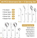 Round 65 Piece Flatware Set, Service for 12 - HK4412-SL65