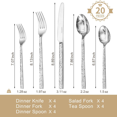 Artisan Traccia 18/10 Stainless Steel Flatware Set