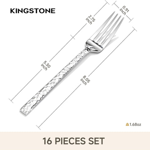 Artisan Traccia Set Of 16 18/10 Stainless Steel Dinner Forks