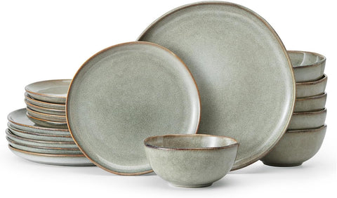Atelier Handcrafted Rustic 18 Piece Dinnerware Set, Service for 6