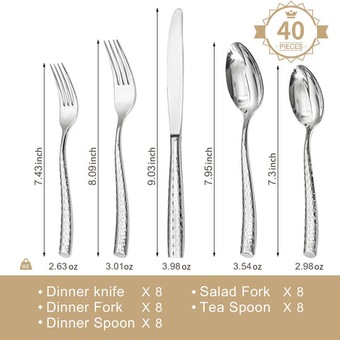 Maris 40 Piece Flatware Set, Service for 8