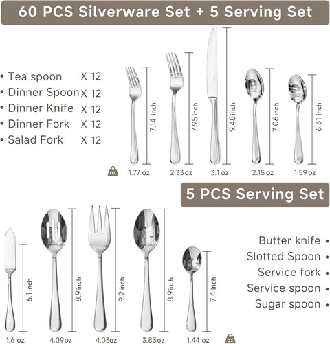 Atelier Droplet Stainless Steel Flatware Set