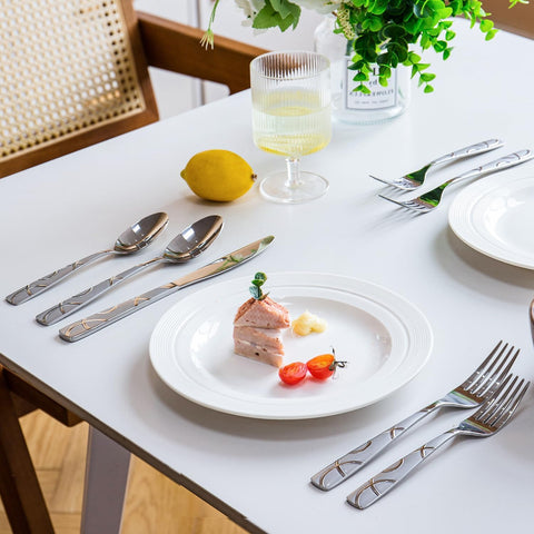 HIKAA Imprint 40 Piece Flatware Set, Service for 8