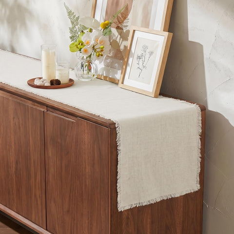 14 x 120“ Rustic Frayed Edge Table Runner