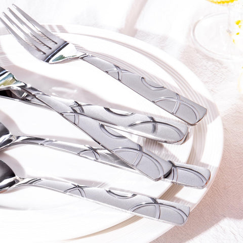 HIKAA Imprint 20 Piece Flatware Set, Service for 4