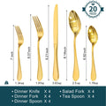 Classic Droplet Flatware Sets - KS6615-G20