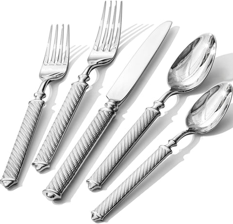 Retro Rope 60 Piece Flatware Set, Service for 12