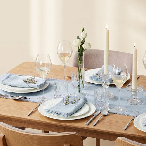 14 x 72“ Rustic Frayed Edge Table Runner