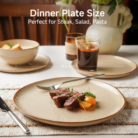 Atelier Handcrafted Rustic Set Of 4 Plates