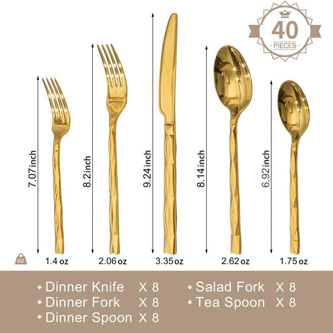 Facet 40 Piece Flatware Set, Service for 8