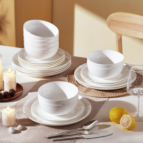 Celestia Quiet Luxury Bone China 12 Piece Dinnerware Set, Service for 4
