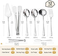 Droplet 12 Piece Serving Utensils Set - HK4412-Serving12P