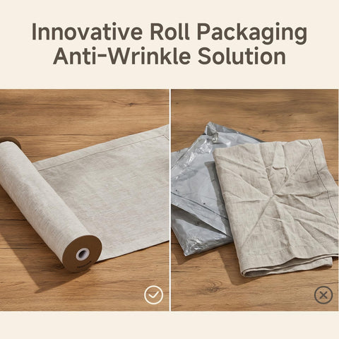 Rustic French Solid Linen Table Runner