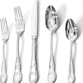 Retro 60 Piece Flatware Set, Service for 12 - KS6619-SL60
