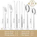 Traccia 24 Piece Flatware Set, Service for 4 - KS6614-24
