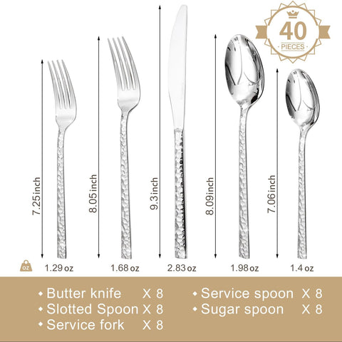 Traccia Modern 40 Piece Flatware Set, Service for 8 (Copy)