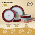 Palette 18 Piece Dinnerware Sets, Service for 6 - WK11405-RE18