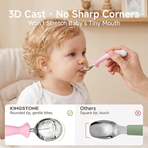 2 Pcs Toddler Utensils with Case