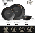 Obsidian 24 Piece Dinnerware Set, Service for 8 - WK11501-BL24