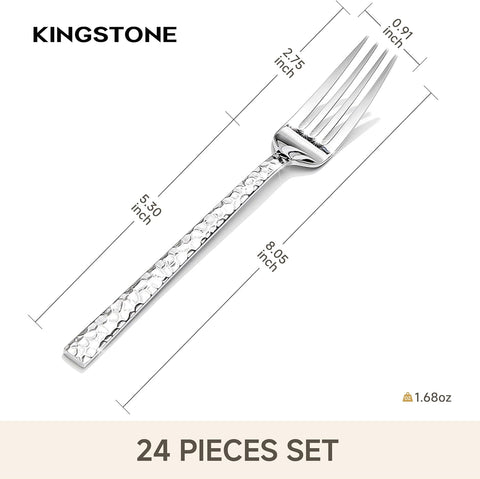 Artisan Traccia Set Of 24 18/10 Stainless Steel Dinner Forks