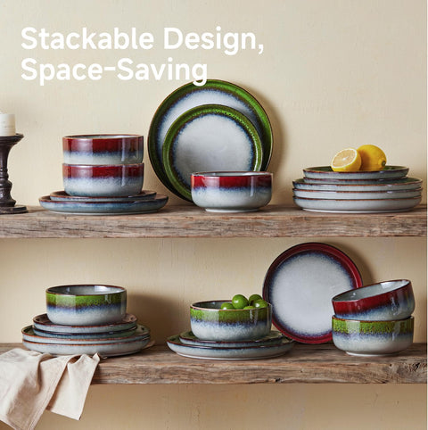 Atelier Palette Rustic 18 Piece Dinnerware Set, Service for 6