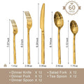 Facet 60 Piece Flatware Set, Service for 12 - WK8812-GL-60P