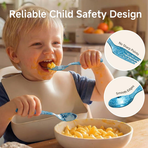 Pure Titanium 2 Pcs Toddler Utensils