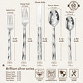 Facet 60 Piece Flatware Set, Service for 12 - WK8812-GL-60P