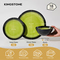 Gradient 18 Piece Dinnerware Set, Service for 6 - WK11406-YL18T
