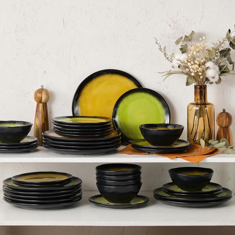 Atelier Gradient Rustic 24 Piece Dinnerware Set, Service for 8