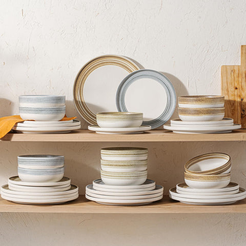 Artisan Modern Stoneware 12 Piece Dinnerware Set, Service for 4