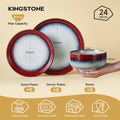 Palette 24 Piece Dinnerware Sets, Service for 8 - WK11405-RE24
