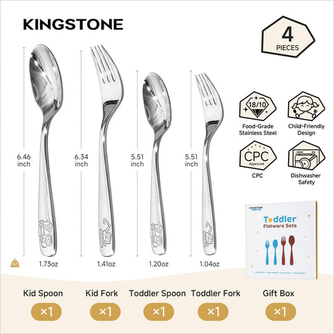 4 Pcs Toddler Utensils Gift Set