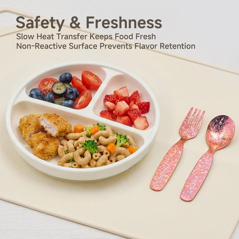 Pure Titanium 2 Pcs Toddler Utensils