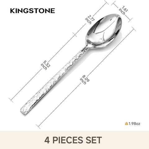 Artisan Traccia Set Of 4 18/10 Stainless Steel Dinner Spoons