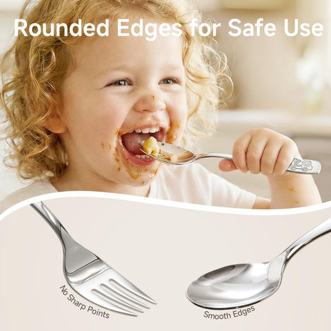2 Pcs Kids Utensils with Case (Large)