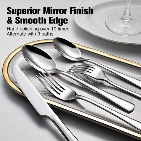 18/10 Stainless Steel Classic 5 Piece Flatware Set, Service for 1