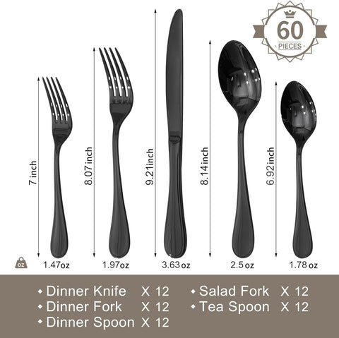Classic Revival Droplet 18/10 Stainless Steel Flatware Set