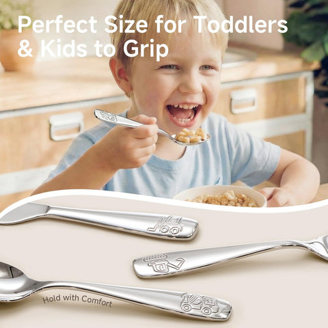 3 Pcs Kids Fork, Spoon & Knife Set